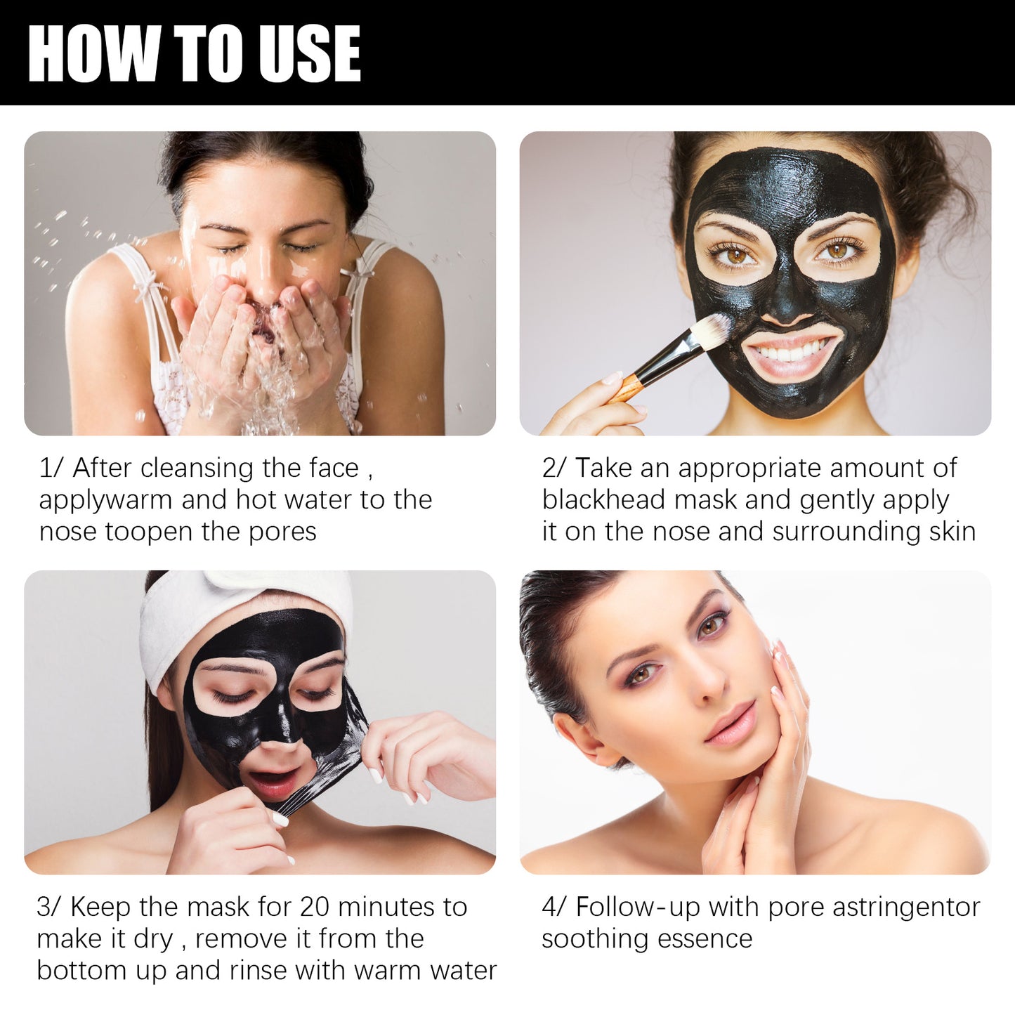 Mascarilla facial de limpieza profunda con carbón vegetal Peel Off