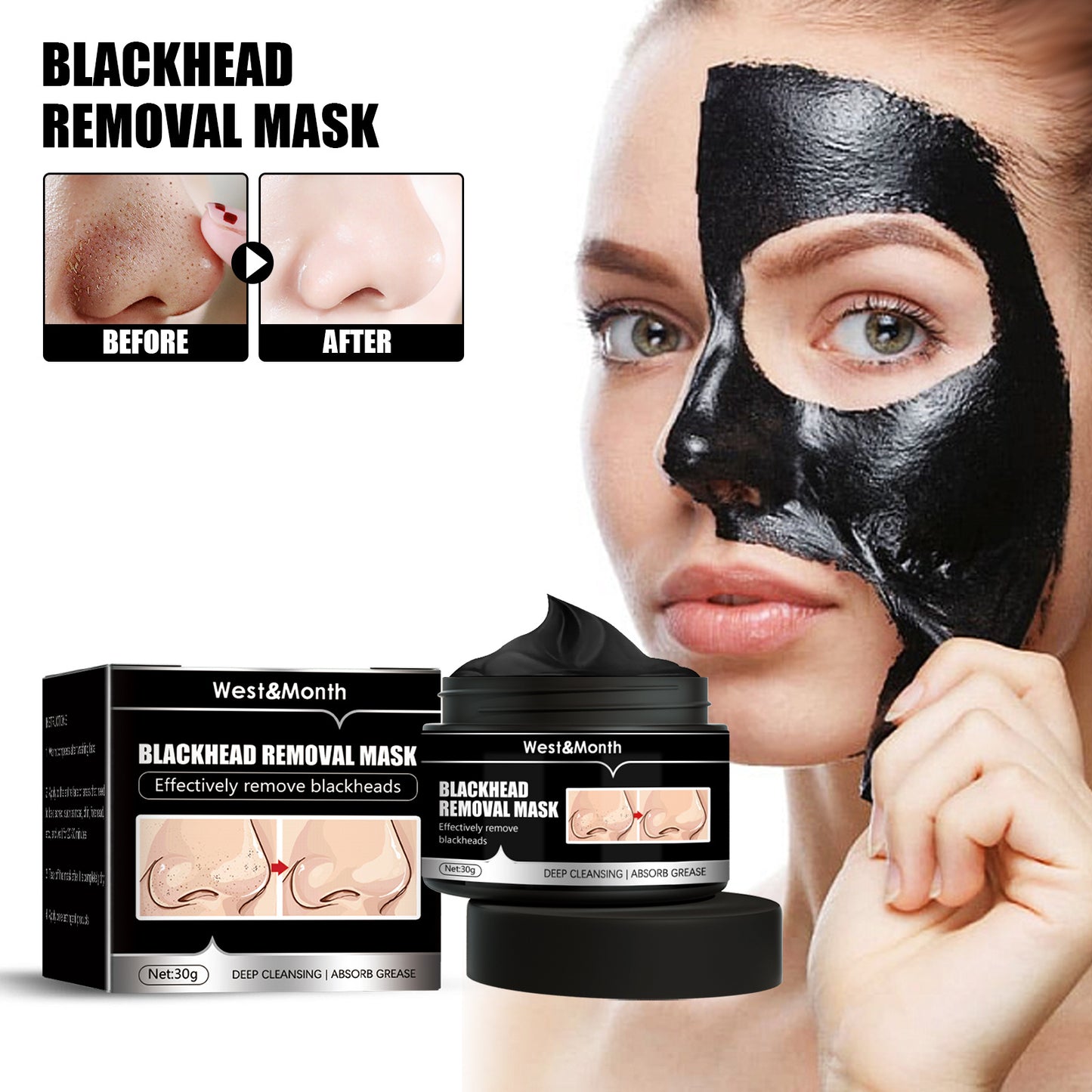 Mascarilla facial de limpieza profunda con carbón vegetal Peel Off